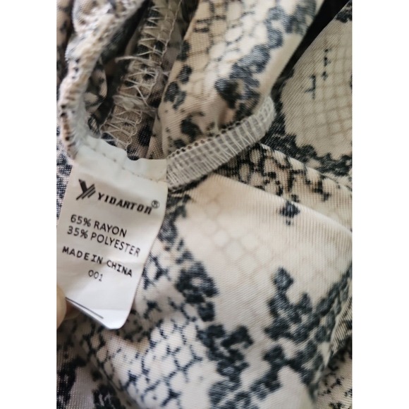 Yidarton Women's Short Sleeve Round Neck Animal Print Maxi Dress Size M Stretch - Picture 11 of 11